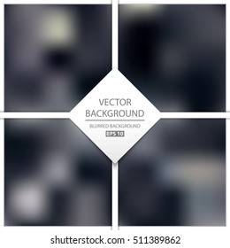 Abstract Creative concept vector multicolored blurred background set. For Web and Mobile Applications, art illustration template design, business infographic and social media, modern decoration.