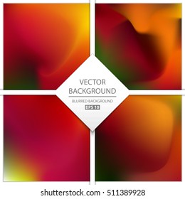 Abstract Creative concept vector multicolored blurred background set. For Web and Mobile Applications, art illustration template design, business infographic and social media, modern decoration.