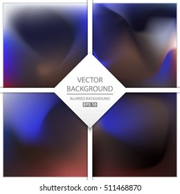 Abstract Creative concept vector multicolored blurred background set. For Web and Mobile Applications, art illustration template design, business infographic and social media, modern decoration.