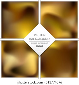 Abstract Creative concept vector multicolored blurred background set. For Web and Mobile Applications, art illustration template design, business infographic and social media, modern decoration.