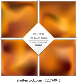 Abstract Creative concept vector multicolored blurred background set. For Web and Mobile Applications, art illustration template design, business infographic and social media, modern decoration.