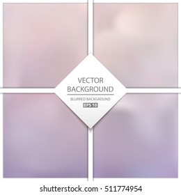 Abstract Creative concept vector multicolored blurred background set. For Web and Mobile Applications, art illustration template design, business infographic and social media, modern decoration.