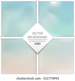 Abstract Creative concept vector multicolored blurred background set. For Web and Mobile Applications, art illustration template design, business infographic and social media, modern decoration.