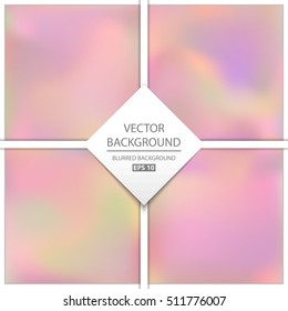 Abstract Creative concept vector multicolored blurred background set. For Web and Mobile Applications, art illustration template design, business infographic and social media, modern decoration.