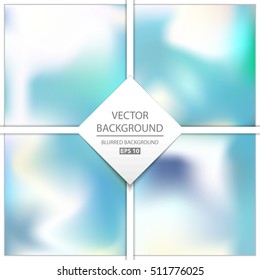 Abstract Creative concept vector multicolored blurred background set. For Web and Mobile Applications, art illustration template design, business infographic and social media, modern decoration.