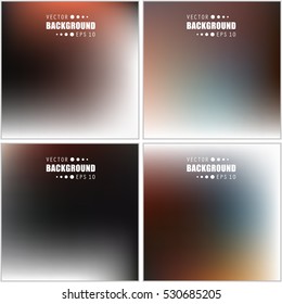 Abstract Creative concept vector multicolored blurred background set. For Web and Mobile Applications, art illustration template design, business infographic and social media, modern decoration.