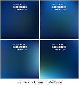 Abstract Creative concept vector multicolored blurred background set. For Web and Mobile Applications, art illustration template design, business infographic and social media, modern decoration.