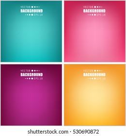Abstract Creative concept vector multicolored blurred background set. For Web and Mobile Applications, art illustration template design, business infographic and social media, modern decoration.