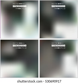 Abstract Creative concept vector multicolored blurred background set. For Web and Mobile Applications, art illustration template design, business infographic and social media, modern decoration.