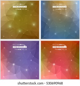 Abstract Creative concept vector multicolored blurred background set. For Web and Mobile Applications, art illustration template design, business infographic and social media, modern decoration.