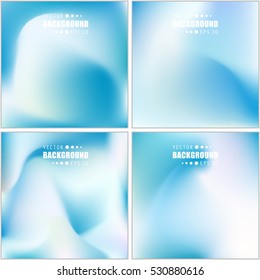Abstract Creative concept vector multicolored blurred background set. For Web and Mobile Applications, art illustration template design, business infographic and social media, modern decoration.