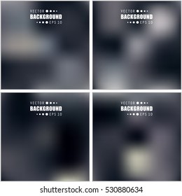 Abstract Creative concept vector multicolored blurred background set. For Web and Mobile Applications, art illustration template design, business infographic and social media, modern decoration.