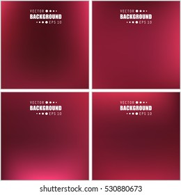 Abstract Creative concept vector multicolored blurred background set. For Web and Mobile Applications, art illustration template design, business infographic and social media, modern decoration.