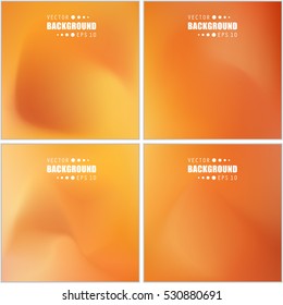 Abstract Creative concept vector multicolored blurred background set. For Web and Mobile Applications, art illustration template design, business infographic and social media, modern decoration.