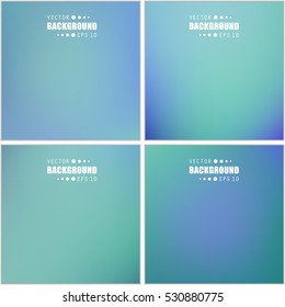 Abstract Creative concept vector multicolored blurred background set. For Web and Mobile Applications, art illustration template design, business infographic and social media, modern decoration.