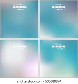 Abstract Creative concept vector multicolored blurred background set. For Web and Mobile Applications, art illustration template design, business infographic and social media, modern decoration.