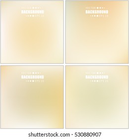 Abstract Creative concept vector multicolored blurred background set. For Web and Mobile Applications, art illustration template design, business infographic and social media, modern decoration.