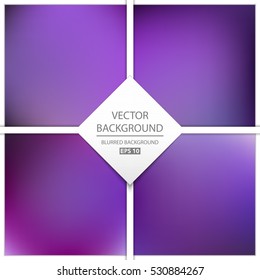 Abstract Creative concept vector multicolored blurred background set. For Web and Mobile Applications, art illustration template design, business infographic and social media, modern decoration.
