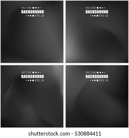 Abstract Creative concept vector multicolored blurred background set. For Web and Mobile Applications, art illustration template design, business infographic and social media, modern decoration.