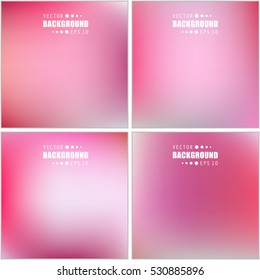 Abstract Creative concept vector multicolored blurred background set. For Web and Mobile Applications, art illustration template design, business infographic and social media, modern decoration.