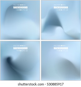 Abstract Creative concept vector multicolored blurred background set. For Web and Mobile Applications, art illustration template design, business infographic and social media, modern decoration.