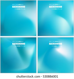 Abstract Creative concept vector multicolored blurred background set. For Web and Mobile Applications, art illustration template design, business infographic and social media, modern decoration.