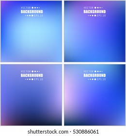 Abstract Creative concept vector multicolored blurred background set. For Web and Mobile Applications, art illustration template design, business infographic and social media, modern decoration.