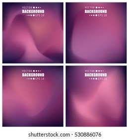 Abstract Creative concept vector multicolored blurred background set. For Web and Mobile Applications, art illustration template design, business infographic and social media, modern decoration.