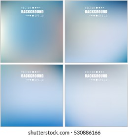 Abstract Creative concept vector multicolored blurred background set. For Web and Mobile Applications, art illustration template design, business infographic and social media, modern decoration.