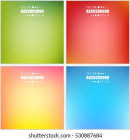 Abstract Creative concept vector multicolored blurred background set  For Web   Mobile Applications  art illustration template design  business infographic   social media  modern decoration 