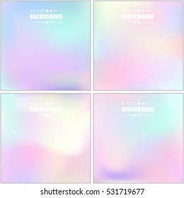 Abstract Creative concept vector multicolored blurred background set. For Web and Mobile Applications, art illustration template design, business infographic and social media, modern decoration.