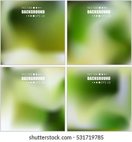 Abstract Creative concept vector multicolored blurred background set. For Web and Mobile Applications, art illustration template design, business infographic and social media, modern decoration.