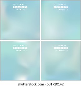 Abstract Creative concept vector multicolored blurred background set. For Web and Mobile Applications, art illustration template design, business infographic and social media, modern decoration.