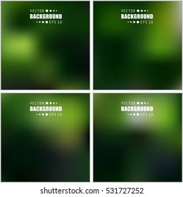 Abstract Creative concept vector multicolored blurred background set. For Web and Mobile Applications, art illustration template design, business infographic and social media, modern decoration.