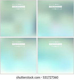 Abstract Creative concept vector multicolored blurred background set. For Web and Mobile Applications, art illustration template design, business infographic and social media, modern decoration.