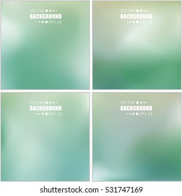 Abstract Creative concept vector multicolored blurred background set. For Web and Mobile Applications, art illustration template design, business infographic and social media, modern decoration.