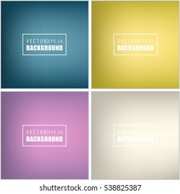 Abstract Creative concept vector multicolored blurred background set. For Web and Mobile Applications, art illustration template design, business infographic and social media, modern decoration.