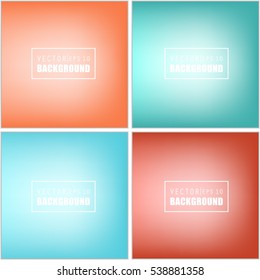 Abstract Creative concept vector multicolored blurred background set. For Web and Mobile Applications, art illustration template design, business infographic and social media, modern decoration.