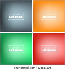 Abstract Creative concept vector multicolored blurred background set. For Web and Mobile Applications, art illustration template design, business infographic and social media, modern decoration.