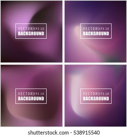 Abstract Creative concept vector multicolored blurred background set. For Web and Mobile Applications, art illustration template design, business infographic and social media, modern decoration.
