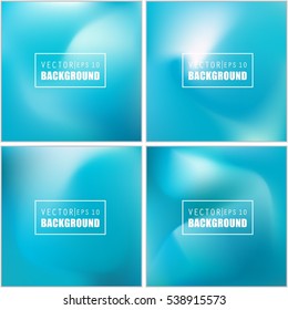 Abstract Creative concept vector multicolored blurred background set. For Web and Mobile Applications, art illustration template design, business infographic and social media, modern decoration.