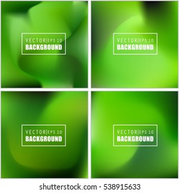 Abstract Creative concept vector multicolored blurred background set. For Web and Mobile Applications, art illustration template design, business infographic and social media, modern decoration.
