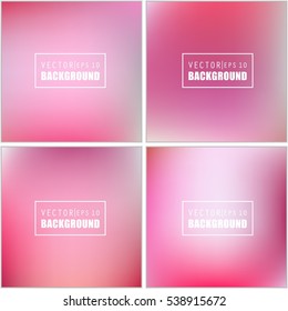 Abstract Creative concept vector multicolored blurred background set. For Web and Mobile Applications, art illustration template design, business infographic and social media, modern decoration.