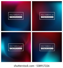 Abstract Creative concept vector multicolored blurred background set  For Web   Mobile Applications  art illustration template design  business infographic   social media  modern decoration 