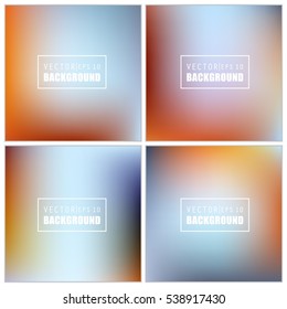 Abstract Creative concept vector multicolored blurred background set. For Web and Mobile Applications, art illustration template design, business infographic and social media, modern decoration.