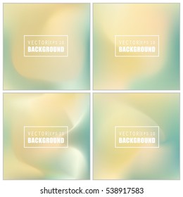 Abstract Creative concept vector multicolored blurred background set. For Web and Mobile Applications, art illustration template design, business infographic and social media, modern decoration.
