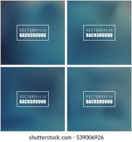 Abstract Creative concept vector multicolored blurred background set. For Web and Mobile Applications, art illustration template design, business infographic and social media, modern decoration.