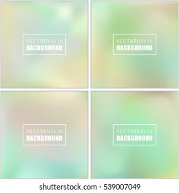 Abstract Creative concept vector multicolored blurred background set. For Web and Mobile Applications, art illustration template design, business infographic and social media, modern decoration.