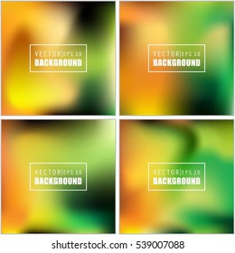 Abstract Creative concept vector multicolored blurred background set. For Web and Mobile Applications, art illustration template design, business infographic and social media, modern decoration.