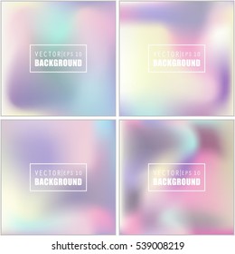 Abstract Creative concept vector multicolored blurred background set. For Web and Mobile Applications, art illustration template design, business infographic and social media, modern decoration.